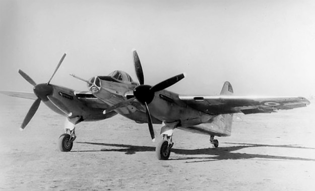 The sleek Argentine FMA IAe30 Namcu with what appears to be a damaged aileron.