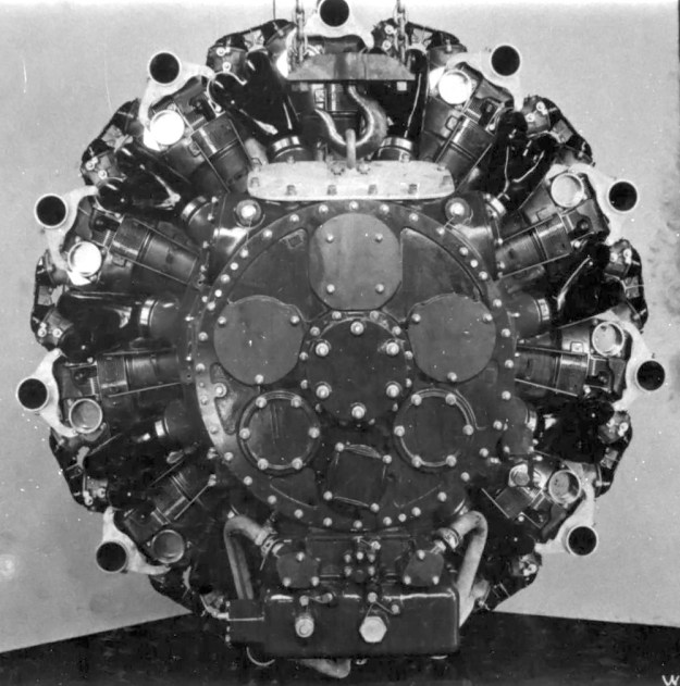 Wright R-4090 rear Rear view of the R-4090 showing the suppercharger and accessory section that appears to be the same as that found on the R-3350. (Aircraft Engine Historical Society image)