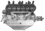 Lancia V-12 aircraft engine side