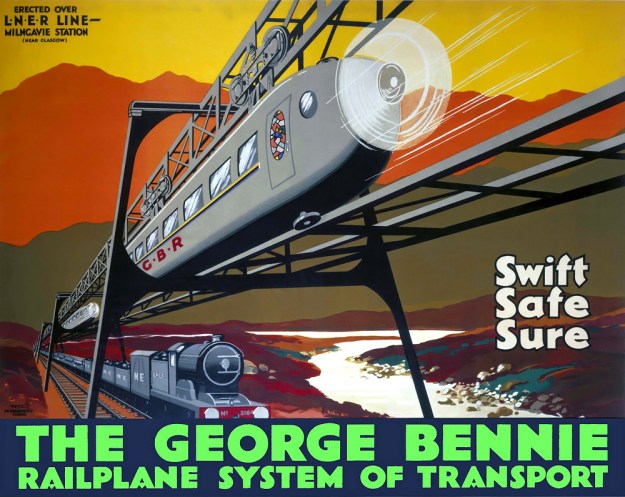 Bennie Railplane poster
