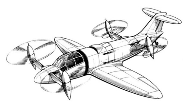 CTA - ITA Heliconair Convertiplano drawing