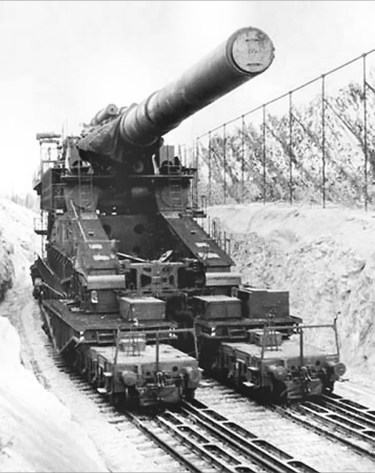 Schwerer Gustav shooting curve