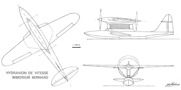 Bernard - Farman 18T Schneider 3-view